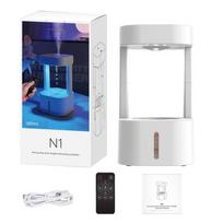 Anti-Gravity Drip Humidifier with LED Night Light and Remote Control Remote Control Version (Colorful Light)