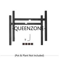 Black Large Metal House Plant Flower Pot Adjustable Plant Stand Planter Holder black