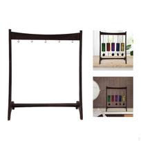 Wind Chime Stand Chinese Writing Brush Hanger Desk Organization Decor Gong Calligraphy black