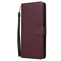 Odinis dėklas Xiaomi Redmi Note 13 Pro 4G, skirtas Coque Xiomi Redmi Note13 13Pro Plus 5G, klasikinis atverčiamas piniginės telefono dėklas Redmi Note 13 4G vyno raudonos spalvos