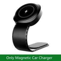 Car Magnetic Wireless Charger Adhesive Style Adjustable Dashboard Phone Chargers For Magsafe iPhone 16 15 14 13 12 Fast Charging black