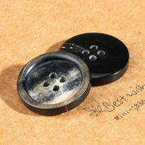 10 vnt. Lazeriniai Tikro Rago Keturių Akių Sagos Aukštos Klasės Švarko Megztinio Sagos Apvalios Universalios Kostiumo Palto Sagos 15mm black