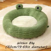Little Frog Series Waterproof Pet Nest Warm Cozy Cat Dog Bed House for Autumn Winter 1Pc
