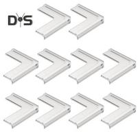 10Pcs Furniture Corner Protector Anti-collision Baby Proof Clear Self-adhesive Table Desk Right Angle Sharp Edges Corner Guard Bumper Protective H white