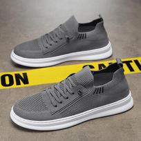 Men's shoes summer breathable mesh casual sports deodorant mesh shoes lazy one pedal soft-soled black flat shoes trendy shoes 39 pilka spalva