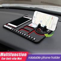 Automobilio prietaisų skydelio neslystantis lipnus padas, mobiliojo telefono laikiklis, parkavimo telefono numerio lentelė, automobilių dalių apdaila 1pcs raudona/juoda