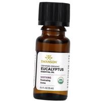 Eukalipto eterinis aliejus, Sertifikuotas ekologiškas eukalipto eterinis aliejus, Swanson 15ml  (43280011) 15ml