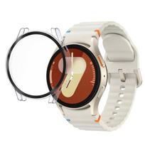 Case compatible with Samsung Galaxy Watch 7 40mm - Hard protective case transparent tempered glass screen Phonillico skaidri