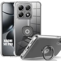 Case for Xiaomi 14T Pro Shockproof Transparent with Adjustable Black Stand - EFConnection