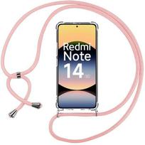 Case for Xiaomi Redmi Note 14 5G (not for 4G) - Protection with Pink Cord - EFConnection®
