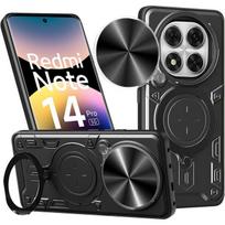 Xiaomi Redmi Note 14 Pro 5G Case - with Ring and Camera Cover - Black - EFConnection®