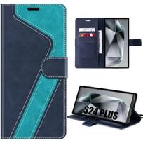 Case for Samsung Galaxy S24 Ultra - Blue - Leather effect - Full protection - 360° flap - Flexible