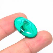 Malachitas 1,8x2,7 mm Natūralus Kabošonas Puikus Palaidas 28,35 ct. l1N69 žalia