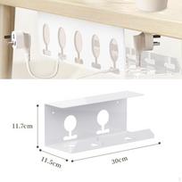 Cable Management Tray for Desk with Power Strip Holder 30cm