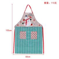 Santa Linen Apron Creative Kitchen Cleaning Sleeveless Apron Smock