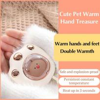 Hand Warmer Cat Paw Rechargeable Built-In Battery For Students Winer Fast Usb Heater Portable Warmer For Women'S Hand rožinė