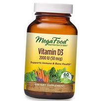 Vitamin D3, Vitamin D-3 2000, Mega Food 60 tab (36343038) 60tab