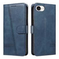 For iPhone 16e 16 e 13 Plus Pro Max Wallet Case Magnet Flip Leather Phone Case on For Funda iPhone 16Pro 15Pro 14Pro Max Cover for IPhone 16e mėlyna