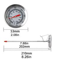 Probe Thermometer Kitchen Tools Cooking Temperature Meter 0~200C Milk Coffee Food Meat Gauge Stainless Steel