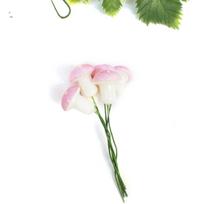 100Pcs Colorful Artificial Mushroom Model Plant Action Figure Miniature rožinė