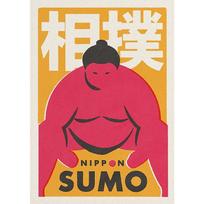 Japanese Art Ramen Sake Sumo Bonsai Matchbox Label Poster Canvas Painting Abstract Wall Picture For Living Room Home Decoration 21cm×30cm NoFrame