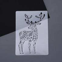 Kūrybingi „pasidaryk pats“ gyvūnų temos trafaretų tapymo šablonai nėrinių liniuotė studentų personalizuotas braižymas kortelių gamybai dekoravimui deer
