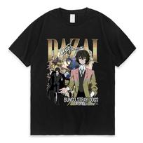 Karštas Išpardavimas Vintažiniai Dideli Marškinėliai Anime Bungo Stray Dogs Dazai Osamu Nakahara Chuuya Akys Marškinėliai Trumpomis Rankovėmis Unisex Moteriški Marškinėliai 2XL