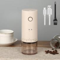 38-Grade Adjustable Electric Coffee Grinder - Ceramic Burr with One-Touch Operation, USB-C Fast Charging & Long-Lasting Battery for Espresso/Pour Over white