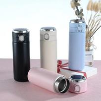 320/420ml Smart Thermos Temperature Display Bounce Vacuum Flask Thermal Mug Coffee Tea Thermo Bottle Christmas Gift Water Bottle HM05-0002-Blue-420ml balta