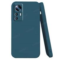 For Cover Xiaomi 12T Pro Case For Mi 12T Pro Capa Liquid Silicone Original Bumper TPU Soft Case For Xiaomi Mi 11T 12T Pro Fundas For Mi 11T Pro mėlyna