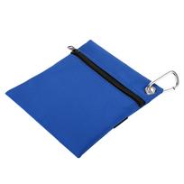 Zippered Golf Tee Ball Storage Bag Holder with Carabiner Golfing Accessories