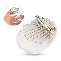 Thumb Piano 8 Keys Mini Portable Acrylic Material Decoration Gift Musical InstrumentOval Crystal