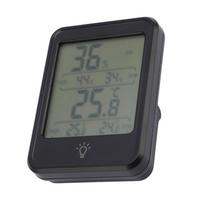 Hygrometer Indoor Humidity Meter Black Portable Humidity Gauge with Backlight for Home