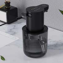 Automatinis putojantis rankų muilo dozatorius, stalinis, montuojamas ant sienos, bekontaktis, 4 nustatymai, putojantis muilas juoda