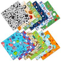 12 Sheets/Pack Sports Theme Background Decoration Non-Adhesive Backing Paper Hand Account Material Paper 15*15CM