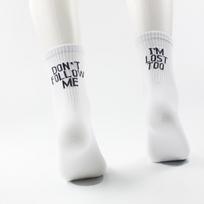 Women Men Funny Socks Harajuku Humor Word Printed Socks Creative Hip Hop Street Skateboard Unisex Crew Happy Socks One Size