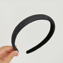 PROLY New Fashion Hairband For Women Narrow Side Headband Solid Color Handmade Straw Weaving Turban Casual Summer Headwear