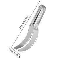 Watermelon Into Cubes Knife Stainless Steel Cantaloupe Watermelon Cutter Slicer Safe Melon Knife Fruit Cutting Kitchen Gadgets