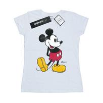 Disney Womens/Ladies Mickey Mouse Classic Kick Cotton T-Shirt M balta
