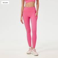 No Camel Toe High Waist Yoga Pants - Women's Tummy Control & Butt Lifting Capri 6 (50-57.5 kg) vyšnių žiedų rožinė spalva