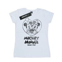 Disney Womens/Ladies Mickey And Minnie Mouse Since 1928 Cotton T-Shirt L balta