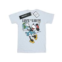 Disney Womens/Ladies Mickey Mouse Love The Earth Cotton Boyfriend T-Shirt XXL