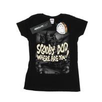 Scooby Doo Womens/Ladies Scary Castle Cotton T-Shirt S juoda