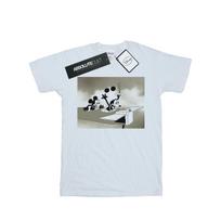 Disney Mens Mickey Mouse Crazy Pilot T-Shirt S balta