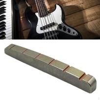 Bass Guitar Nut Accessory Alloy Slotted High Strength String Part 42x3.5x5.1mm black