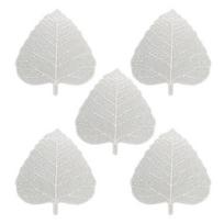 Lapų formos arbatos sietelis Nerūdijančio plieno filtras Tinklelis Infuzorius biriems arbatos lapams Dekoratyvinė virtuvės dovana arbatos mėgėjams 5pcs sidabras