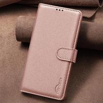 Luxury Leather Case For Samsung Galaxy A54 A34 A24 A14 A73 A53 A33 A23 A13 A52 A72 A32 A22 A12 5G Flip Book Closed Cover Funda A12 rožinė