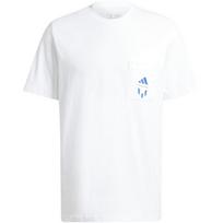 Adidas Messi Graphic Round Neck Printed Short Sleeve T-Shirt Unisex Tops White IW0194 L