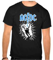 AC-DC AC DC Roko Muzikos Logotipo Juodi Marškinėliai -1205- 4XL