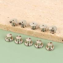 10Pcs Gun Black Metal Locking Pin Backs For Diy Brooch Badge Name Tag Pins Keepers Locking Clasp Jewelry Craft sidabras